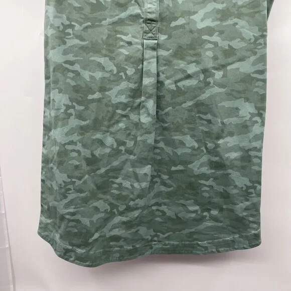 Vineyard Vines Womens Camouflage Shirt Dress Short Sleeve Green Size 6 New - Picture 3 of 9